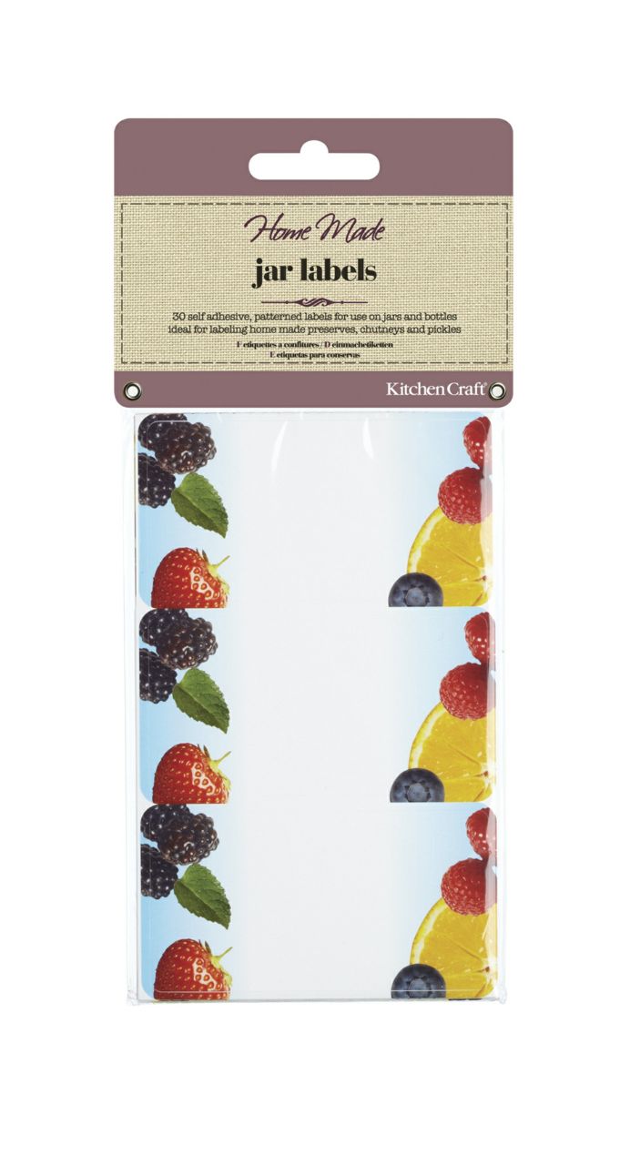 Self Adhesive Jam Jar Labels Fruit, Pack of Thirty Mcdougalls
